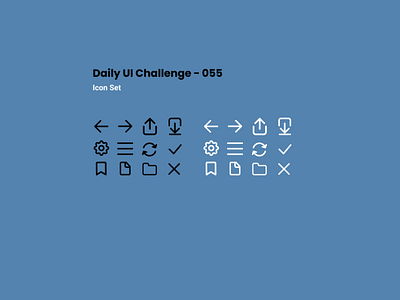 Daily UI 055 - Icon Set 055 dailyui figma ui