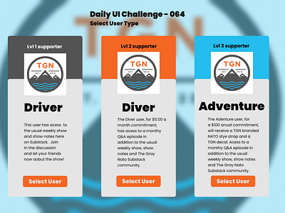 Daily UI 064 - Select User Type