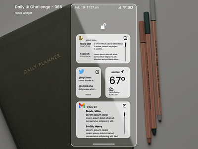 Daily UI 065 - Notes Widget