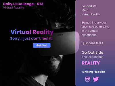 Daily UI 073 - Virtual Reality 073 dailyui figma meh ui virtual reality vr