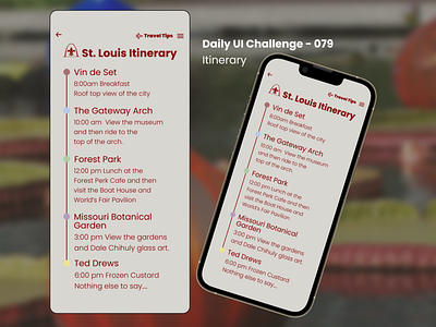 Daily UI 079 - Itinerary