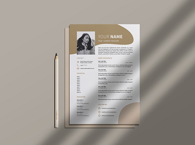 CV Template abstract shapes clean cv design cv template digital template earthy graphic design minimalistic modern pastel resume resume design stationery