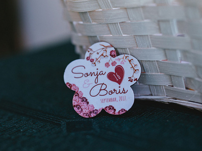 Wedding Magnet badge country design floral flowers love magnet rose roses rustic wedding