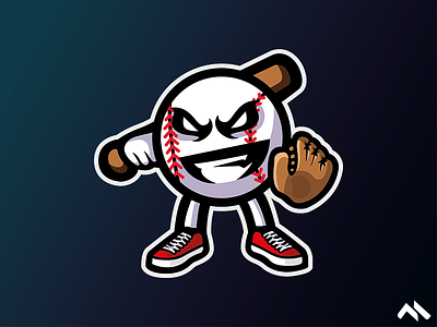 Baseball Psycho Logo artoftheday artwork branding illustration logo logomascot mascot mascotlogo