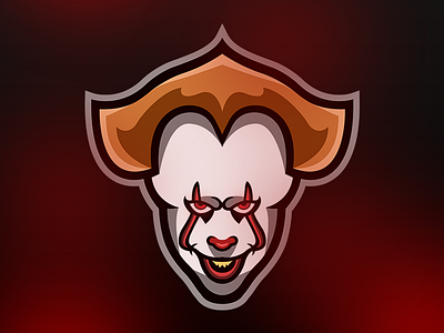 Pennywise it logo mascot pennywise