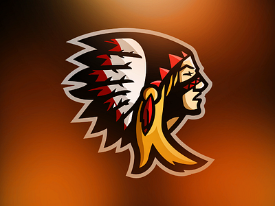 Indian Warrior indian logo mascot warrior