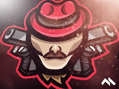 Paladin_Goo Mascot Logo gun guns logo logomascot mafia mascot mascotlogo