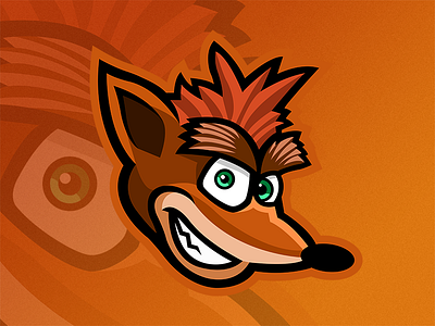 Crash Bandicoot Mascot Logo