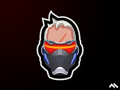 Soldier: 76 Mascot Logo art artist artoftheday artwork brand branding buylogo design identity illustration logo logomascot mascot mascotlogo overwatch soldier soldier76