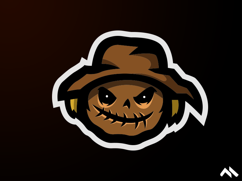 Scarecrow Mascot logo scarecrow scare halloween bash buylogo logomascot mascotlogo mascot logo