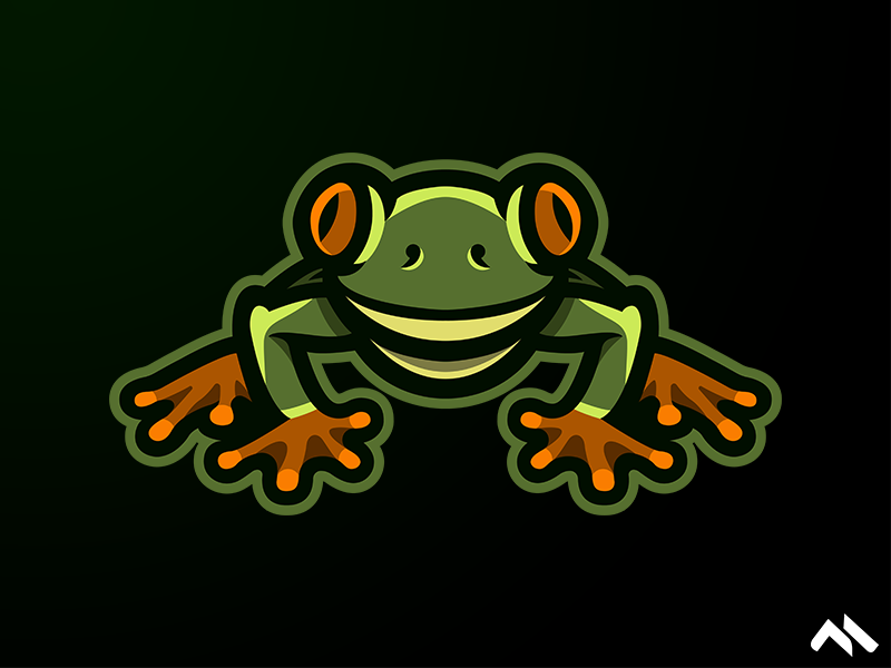 Frog Mascot Logo frog artist illustration branding identity buylogo logomascot mascotlogo mascot logo