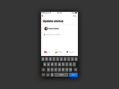 Status Update app challenge daily dailyui input mobile status ui update ux