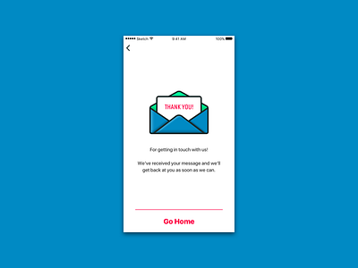 Thank You app challenge daily dailyui message mobile thank ui ux you