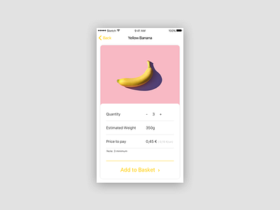 E Commerce Shop banana challenge commerce daily dailyui e mobile page product shop ui ux