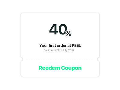 Reedem Coupon challenge coupon daily dailyui mobile reedem ui ux