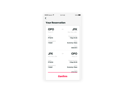 Confirmation Reservation challenge confirmation daily dailyui mobile reservation ui ux