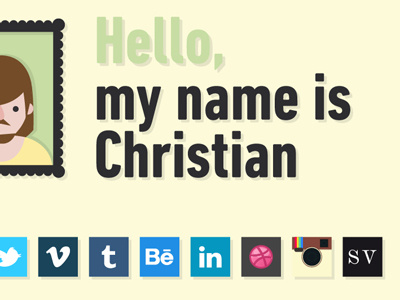 Hello, my name is Christian illustration portfolio social vectorial website