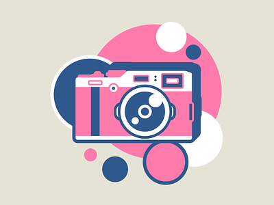 Snapper camera geometric handheld mirrorless photo photography simple simple illustration snap snapper