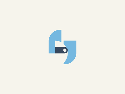 Blue Jay Logo animal bird blue blue jay branding flat geometric jay lettermark logo minimal simple