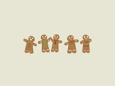 Gingerbread Dudes cartoon character character design characters christmas cookie crumb crumbs dessert gingerbread gingerbread man gingerbread men holiday icing illustration smile snack treat