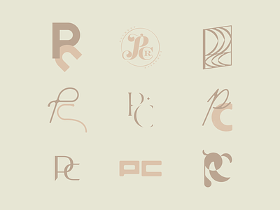 PC Logos brand branding concepts form lettermark logo logo design p c pc pc logo puckett creative typography unused