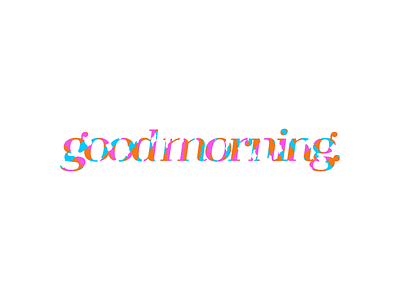 good morning. blend color day good logo mod morning negative space start type typography wake