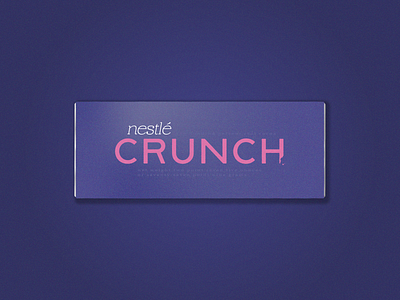 Crunch Bar bar chocolate grain minimalist minimalistic nestle packaging typography warm up weekly warm up