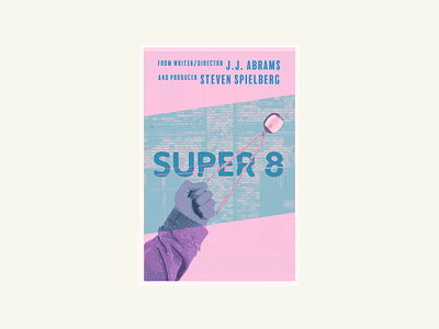 Super 8 Poster film hand locket movie movie poster poster super 8 typography vector illustration