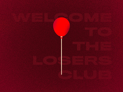 Pennywise's Balloon balloon challenge club icon illustration it losers movie pennywise red weekly warm up