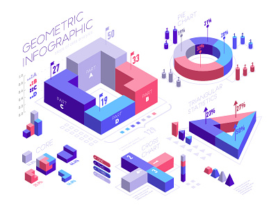 Data visualization infographic isometric design 3d analisis chart data diagram graphic graphic deisgn graphic design growth illustration infographic design information isometric percentage pie chart report report design statistic vector web