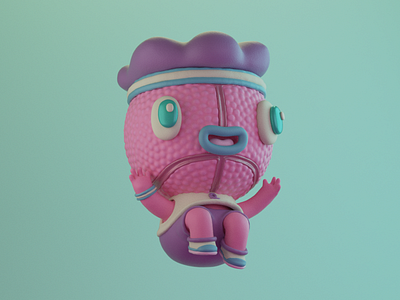 Hello Dribbble! 3d character design illustration model render