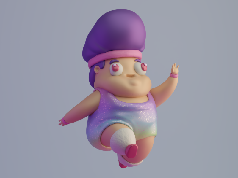 Be free. 3d design illustration character