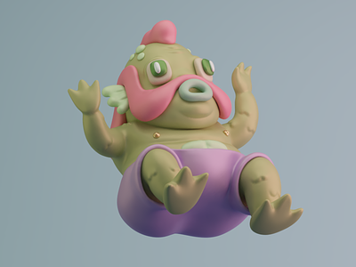 Don’t be scared. 3d design characters illustration