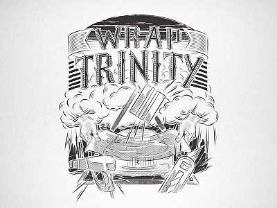 Wrap Trinity custom type drawing hand lettering illustration lettering typography vehicle wrap