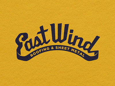 East Wind Logotype branding contractor custom type hand lettering illustration lettering logo logotype roofing script