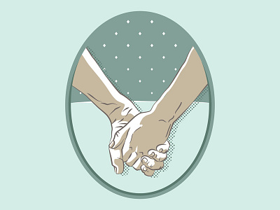 Pledge Of Love Hands drawing holding hands illustration love marriage memory stars