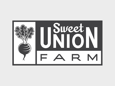 Sweet Union Badge badge branding custom lettering farming hand lettering identity logo logotype type vegetable