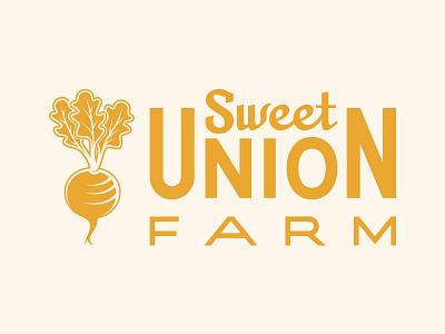 Sweet Union Lockup branding custom lettering custom type farm farming hand lettering illustration logo logotype typography vegetables wordmark