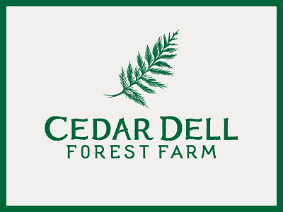 Cedar Dell Forest Farm Logo branding farm illustration lettering logo logotype nature