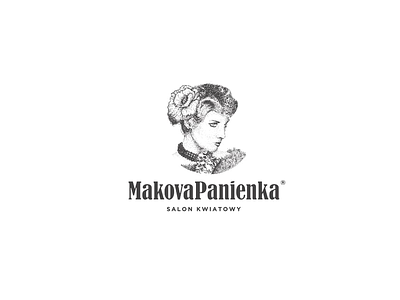 Logo for MakovaPanienka branding dotwork handmade logo pointillism