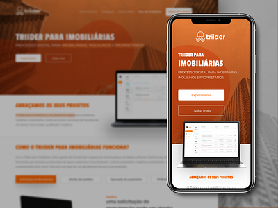 Landing page - Triider para Imobiliárias 2/2 business design landing landingpage mobile mockup responsive ui uiux uxdesign