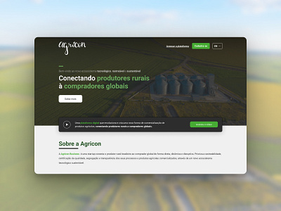 Hero do site da Agricon design figma hero interface landing page ui ui design user experience ux ux design uxui