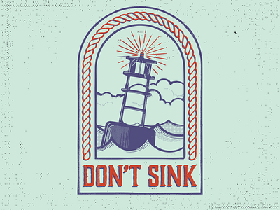Don't Sink badge beer beer art beer branding branding brewery design illustration logo tshirt design vector