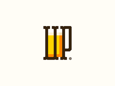 Beer "UP" cheers ! beer cheers grid logo logos monogram shape type typography