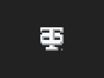 O.T. Monogram pixel grid logo logos logotype monogram pixel shape typography