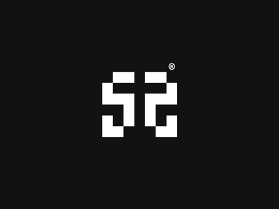 Tombstone T.S. Monogram grid logo logotype monogram pixel shape tombstone type typographie