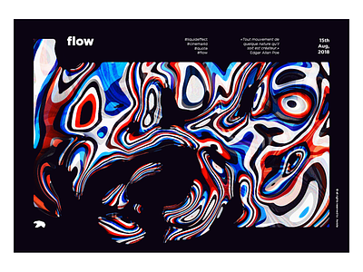 Flow poster 3d brand c4d design experiment flow identity logo poster render rendering sketch typography