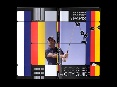 Lacoste — Paris City Guide cover design editorial design grid layout page layout type typeface typography