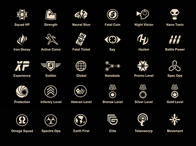 Sci-fi Icons design icon design iconography ui