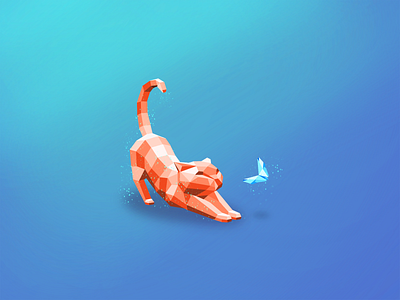 Kitty & Butterfly design digital art illustration vector